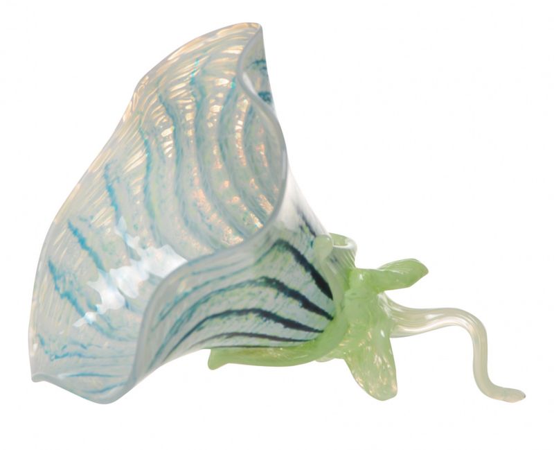 Glass skulptur  - Dekor blomst lys rosa