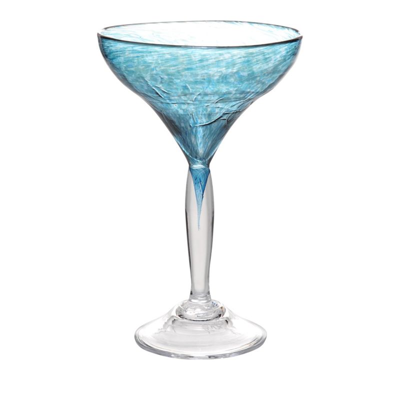 Kunstglass- Rustikk boble, hav blå