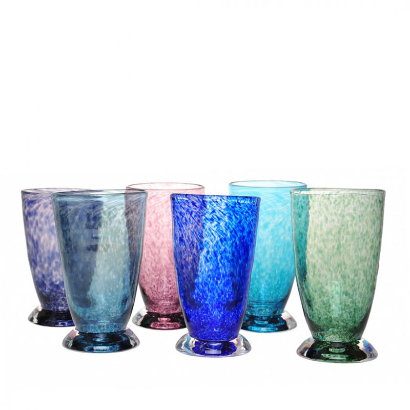 Kunstglass - Lilje hverdagsglass lilla