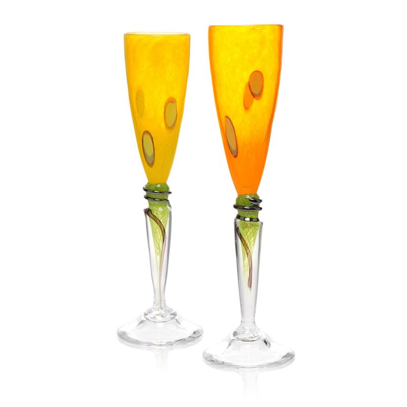 Kunstglass - Cirkus- gul, medium