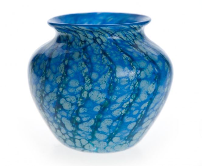 Hovedbilde Kunstglass - bordlykt blå
