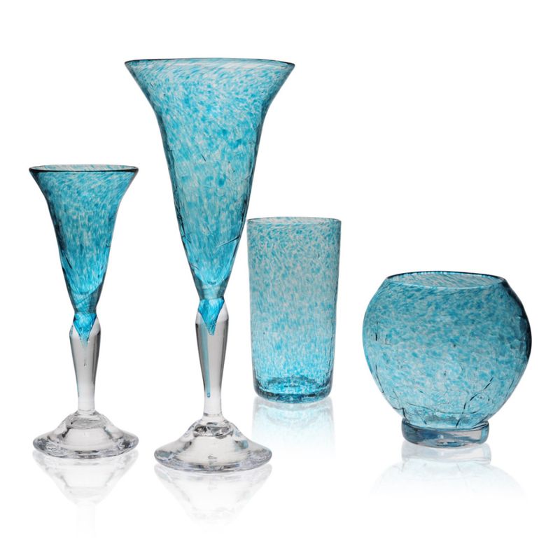 Rustikk farris/vannglass, rød