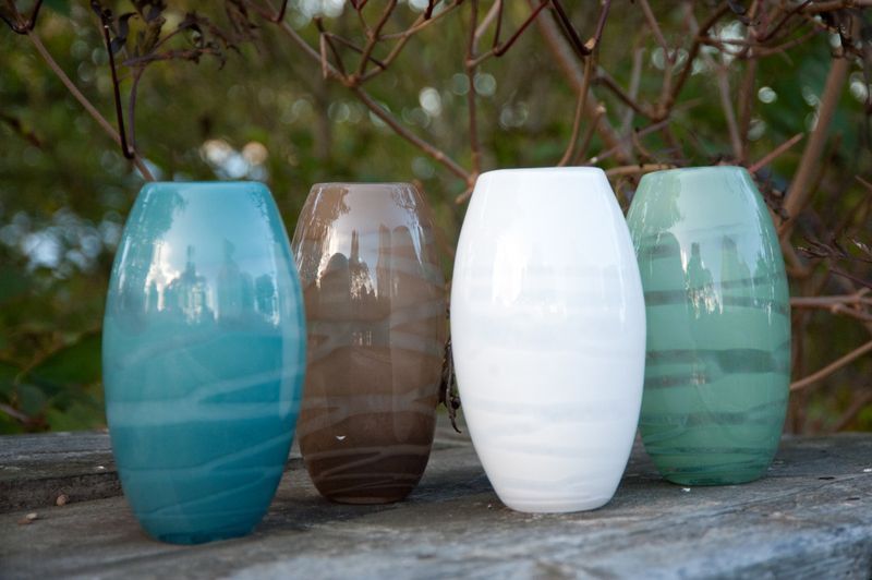 Vase i serien Sand, hvit