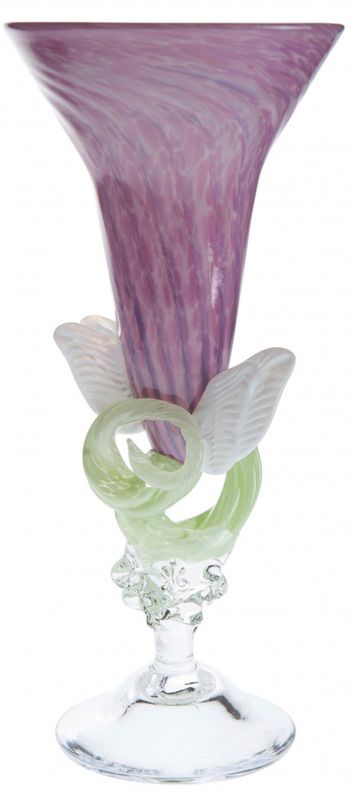 Kunstglass - Sommerfugl rosa