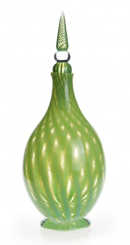 Kunstglass - Karaffel grønn