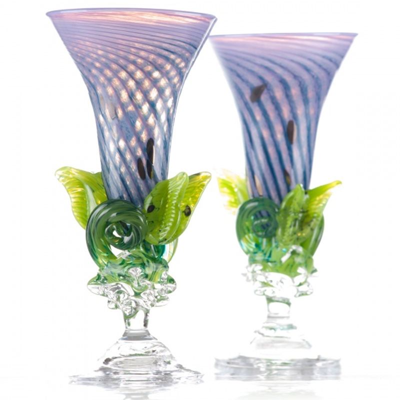 Kunstglass - Lilla sommerfugl