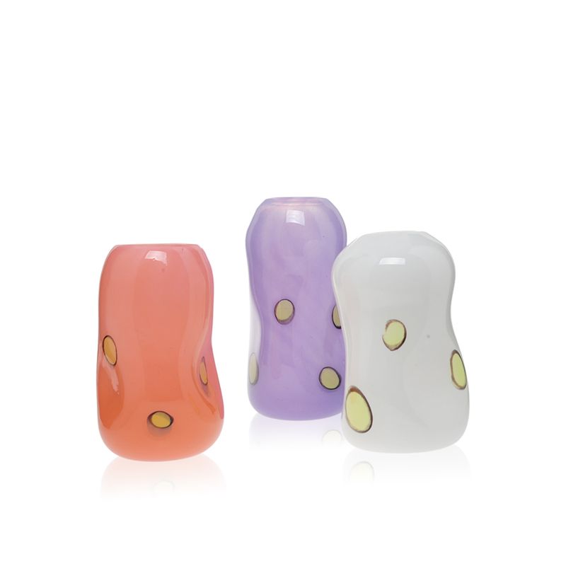 Kunstglass - Cirkus vase medium rosa