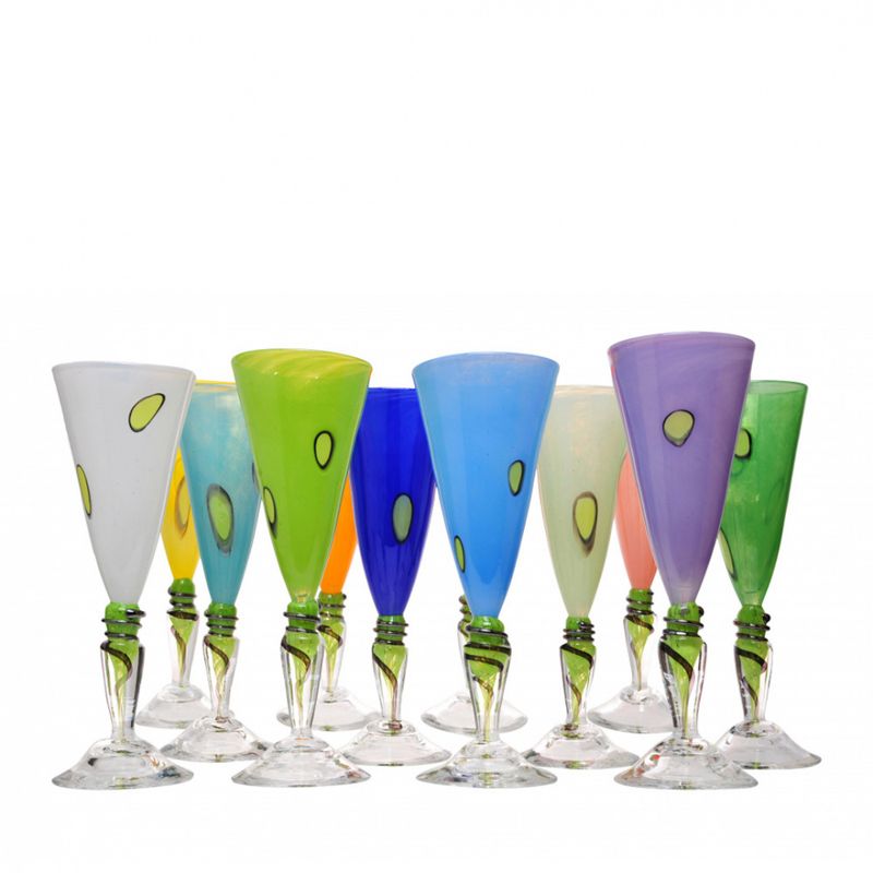Kunstglass - Cirkus stor gul 