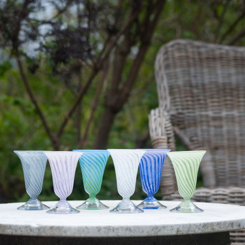 Kunstglass Sommerminner rosa - små