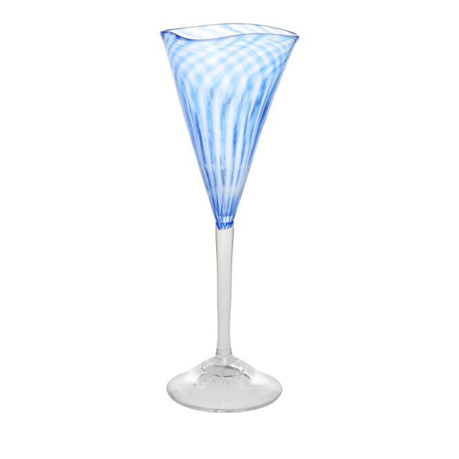Hovedbilde Kunstglass - Bølge blå stor 