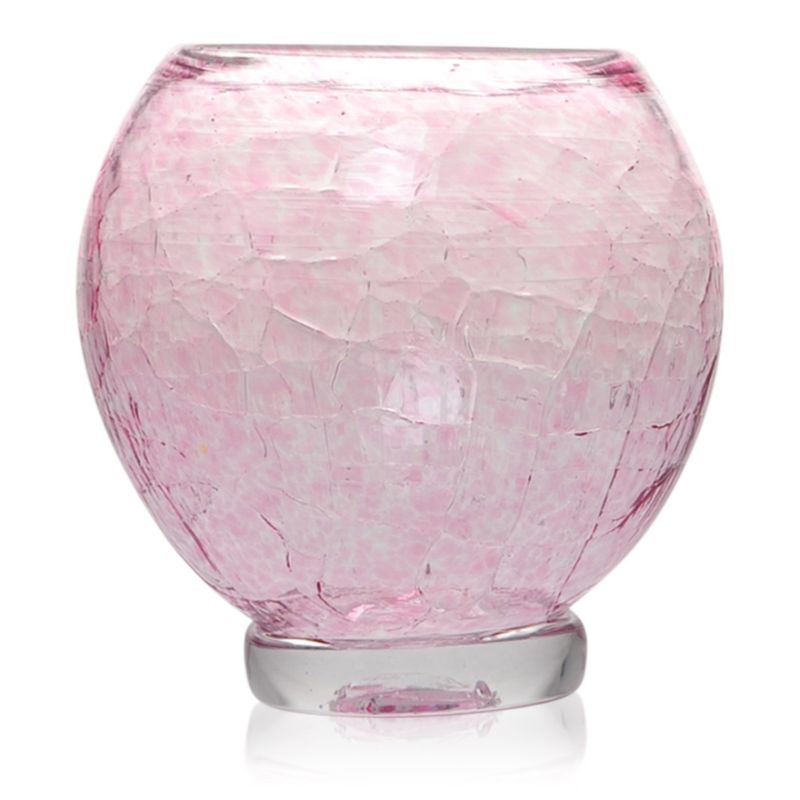 Rustikk bordlykt, blek rosa 