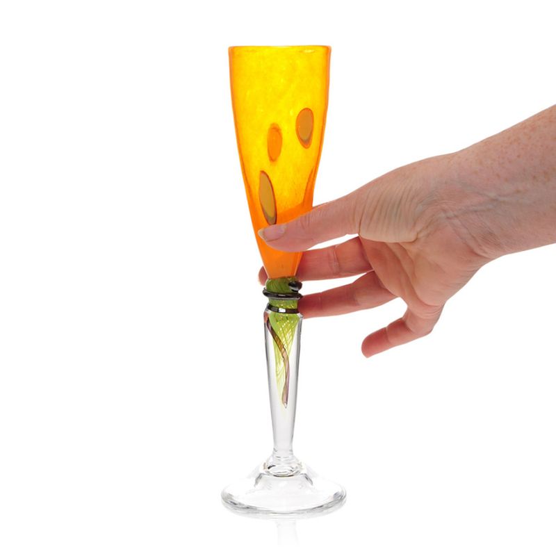 Kunstglass - Cirkus- hvit, medium