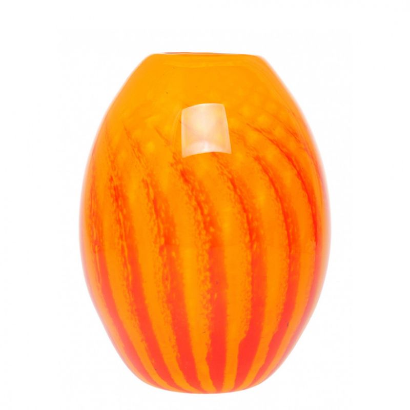 Glasskunst  - Vase medium orange sommerminner