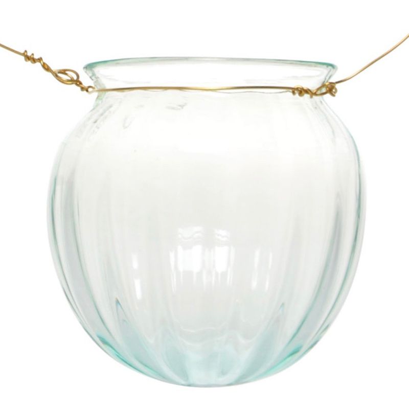 Kunstglass - Lykt Perlemor grønn