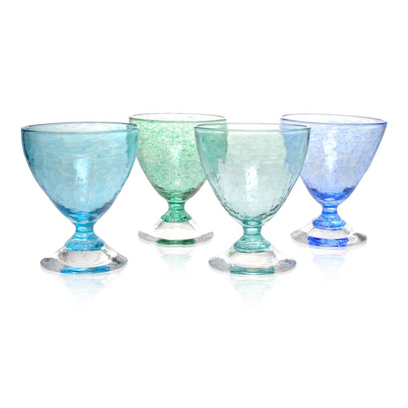 Rustikk småglass, havblå