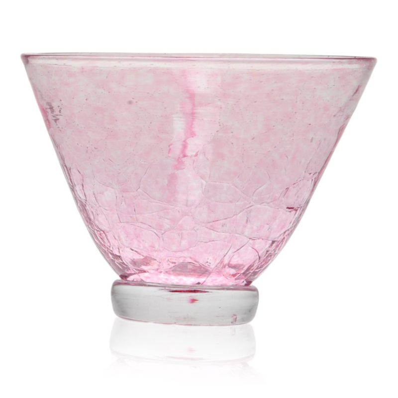 Rustikk skål, liten blek rosa 