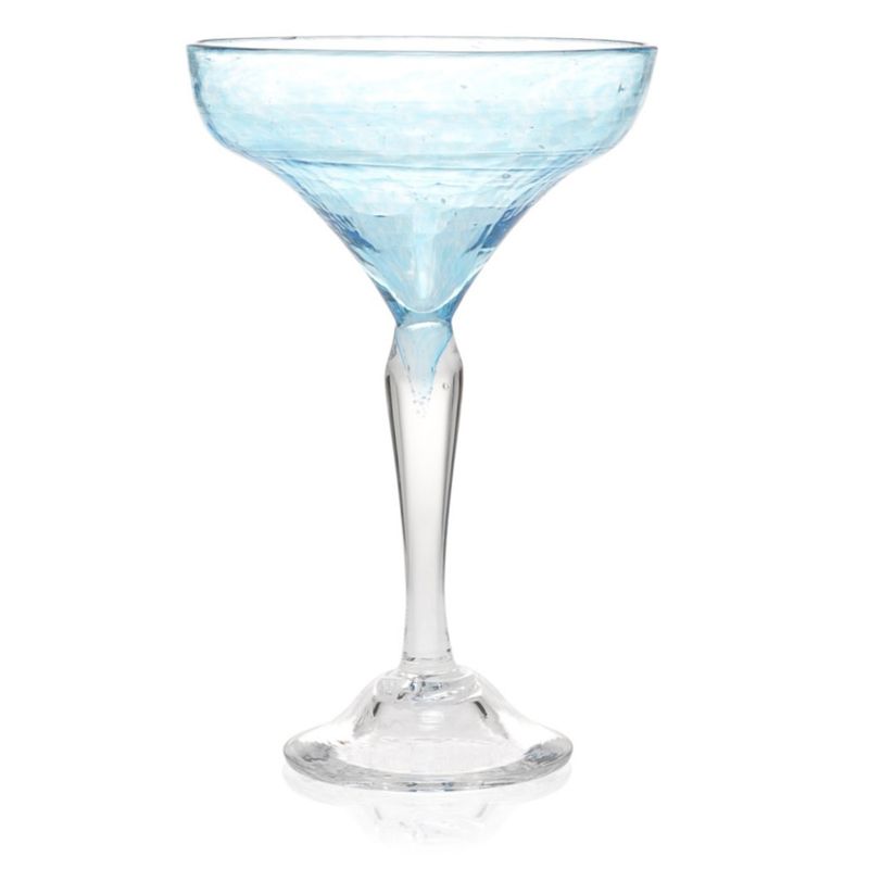 Kunstglass- Rustikk boble capriblå