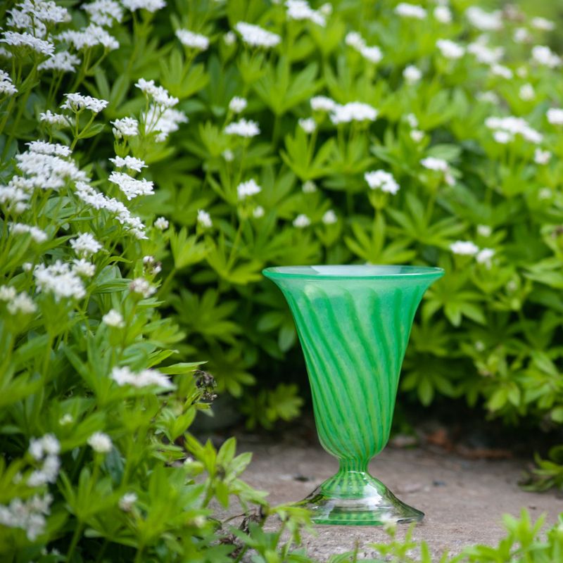 Kunstglass Sommerminner mørk grønn - små