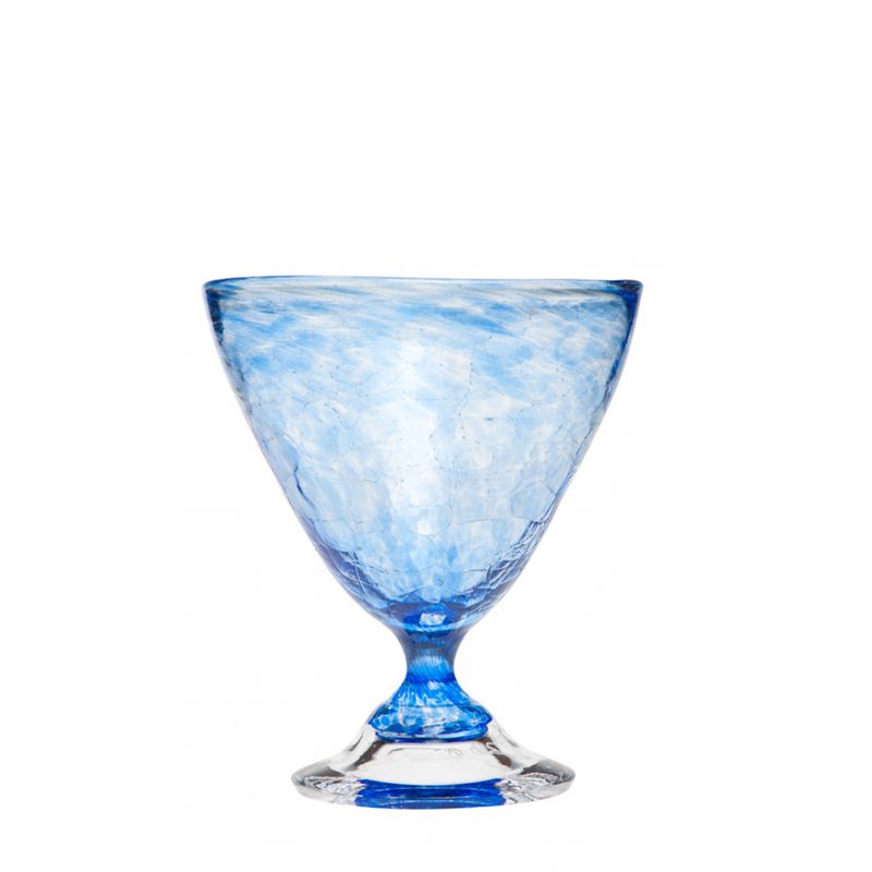 Kunstglass - Rustikk liten lysblå
