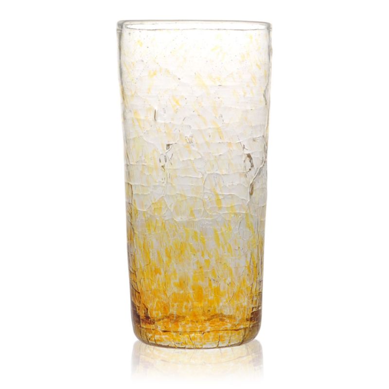 Rustikk farris/vannglass, gul