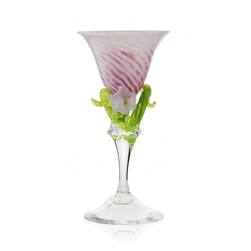 Kunstglass - Rosa blomst
