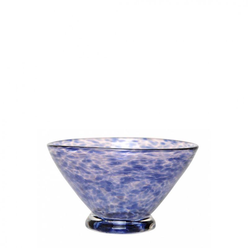 Kunstglass - Lilje skål liten lilla